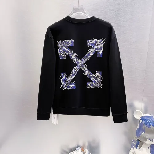 Off‑White Dark Blue Thorn Arrow Crew Neck Sweatshirt, White & Black #A68028