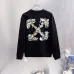 Off‑White Floral Arrow Print Crew Neck Sweatshirt, White & Black #A68023