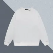 Chic Prada Milano Embroidered White/Black Crew Neck Sweatshirt for Fashion Lovers #B54222