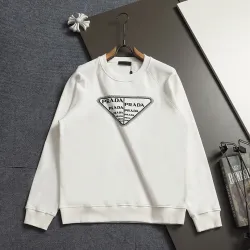Prada Classic Triangle Logo Embroidered Crewneck Sweatshirt #A67639