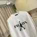Prada Figure Graphic Print Crew‑Neck Sweatshirt, White, Black #A68254