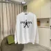 Prada Figure Graphic Print Crew‑Neck Sweatshirt, White, Black #A68254