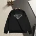 Prada Triangle Label Letter Print Crew Neck Sweatshirt Unisex Long Sleeve Pullover #A67443