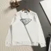 Prada Triangle Label Letter Print Crew Neck Sweatshirt Unisex Long Sleeve Pullover #A67443
