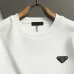 Prada Triangle Logo Crewneck Sweatshirt, Black White #A68070