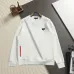Prada Triangle Logo Crewneck Sweatshirt, Black White #A68070