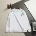 Prada Triangle Metal Logo Crew‑Neck Sweatshirt, White, Black #A68253