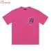 AMIRI Gothic Flame Logo Short Sleeve T‑Shirt, White Pink Black #A68040