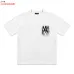 AMIRI Gothic Flame Logo Short Sleeve T‑Shirt, White Pink Black #A68040