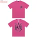 AMIRI Gothic Flame Logo Short Sleeve T‑Shirt, White Pink Black #A68040