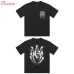 AMIRI Gothic Flame Logo Short Sleeve T‑Shirt, White Pink Black #A68040