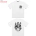 AMIRI Gothic Flame Logo Short Sleeve T‑Shirt, White Pink Black #A68040