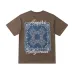 Amiri Bandana Patchwork Short‑Sleeve Tee, Brown, Black #A68247