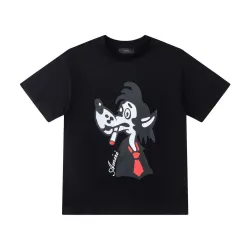 Amiri Cartoon Wolf Graphic Short‑Sleeve Tee, Black #A68249