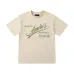 Amiri Hollywood Club Script Short‑Sleeve Tee, Beige, Black #A68248