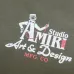 Amiri Studio Art & Design Logo Short‑Sleeve Tee, Olive Green, Black #A68250