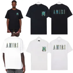 Amiri T-shirts AMIRI Watercolor Ma Tee Black/White #B53382