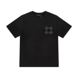 Amiri T-shirts Black/White/Blue #B49252