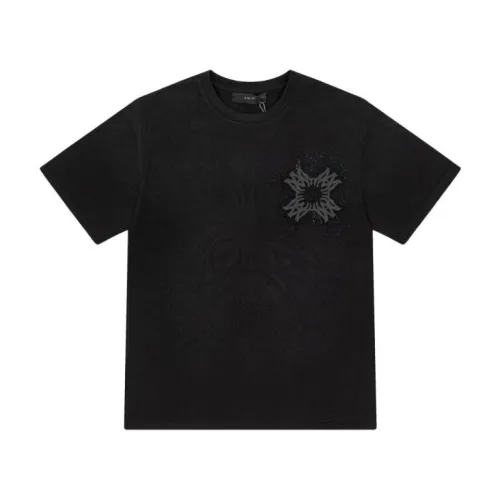 Amiri T-shirts Black/White/Blue #B49252