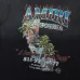 Black AMIRI California Graphic Tee With Retro Palm Tree And Flame Design #B54355