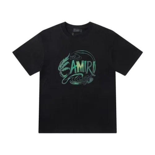 Stylish Black AMIRI Printed T Shirt With Unique Graphic Design For Fashion Lovers  #B54352