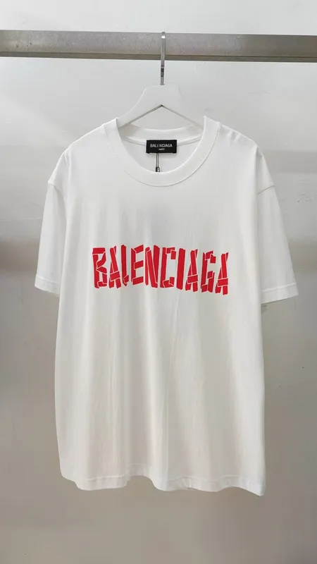 Balenciaga T-shirts for Men Balenciaga logo-print T-shirt 4 colors #B54034