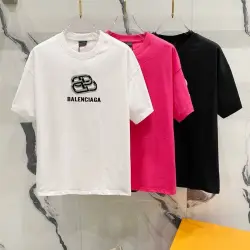 Balenciaga T-shirts for Men Black/White/Red #B46801
