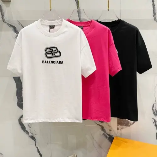 Balenciaga T-shirts for Men Black/White/Red #B46801