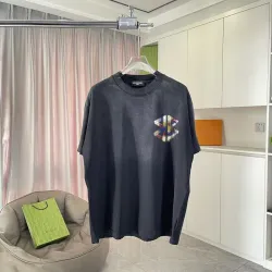Balenciaga T-shirts for Men Black/White/Red #B53453