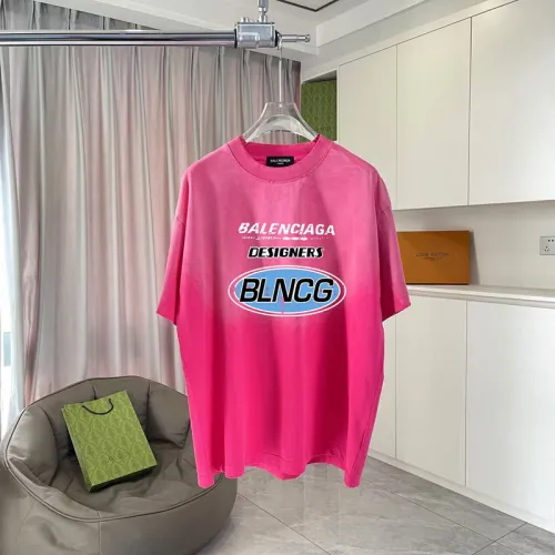 Balenciaga T-shirts for Men Bold Logo Graphics Streetwear Edge Black/White/Red #B54170