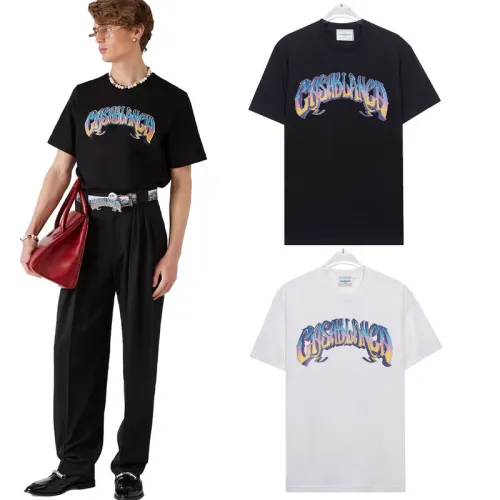 Casablanca T-Shirts Black/White #B49185