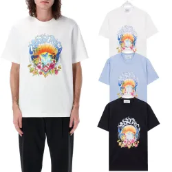 Casablanca T-Shirts Black/White #B50199