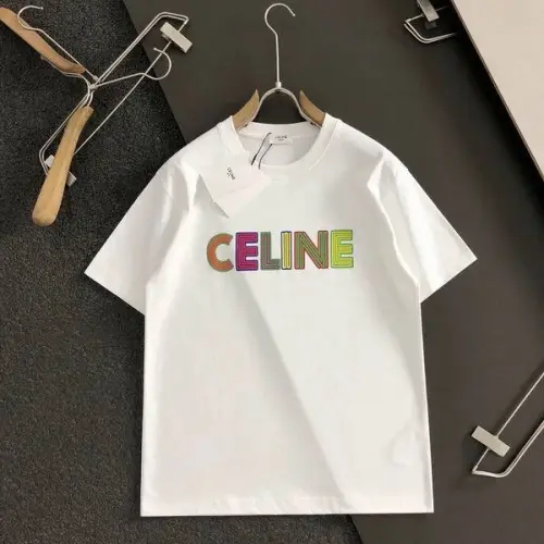 Celine T-Shirts for MEN Black/White #B46831