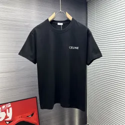Celine T-Shirts for MEN Black/White #B47450