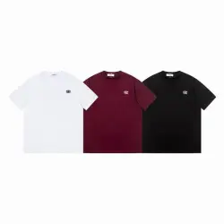 Celine T-Shirts for MEN Solid Color Black/White/Red #B46832