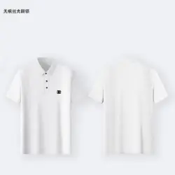 Chanel T-Shirts Polo for man mercerized Black/White  #B46568