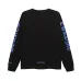 Chrome Hearts Long Sleeve Tee Blue Gothic Script Print Black #A68791