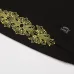 Chrome Hearts Long Sleeve Tee Gold Horseshoe Floral Print Logo Black #A68790