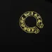 Chrome Hearts Long Sleeve Tee Gold Horseshoe Floral Print Logo Black #A68790