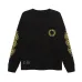 Chrome Hearts Long Sleeve Tee Gold Horseshoe Floral Print Logo Black #A68790