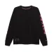Chrome Hearts Long Sleeve Tee Pink Gothic Script Print Black #A68792