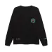 Chrome Hearts Long Sleeve Tee STAFF Print Horseshoe Cross Logo Black #A68789
