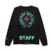Chrome Hearts Long Sleeve Tee STAFF Print Horseshoe Cross Logo Black #A68789