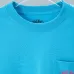 Chrome Hearts Long Sleeve T-shirt Horseshoe Cross Logo Print, Turquoise Blue, Black #A68766