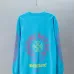 Chrome Hearts Long Sleeve T-shirt Horseshoe Cross Logo Print, Turquoise Blue, Black #A68766