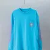 Chrome Hearts Long Sleeve T-shirt Horseshoe Cross Logo Print, Turquoise Blue, Black #A68766