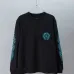 Chrome Hearts Long Sleeve T-shirt Horseshoe Cross Logo Print, Turquoise Blue, Black #A68766