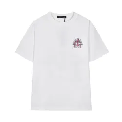Chrome Hearts T-shirt for MEN Black/White #B49260