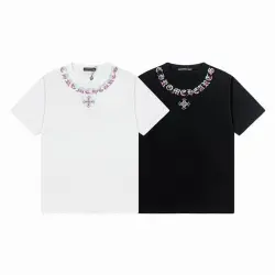 Chrome Hearts T-shirt for MEN cross Black/White #B46842