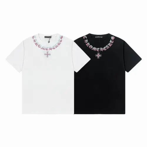 Chrome Hearts T-shirt for MEN cross Black/White #B46842